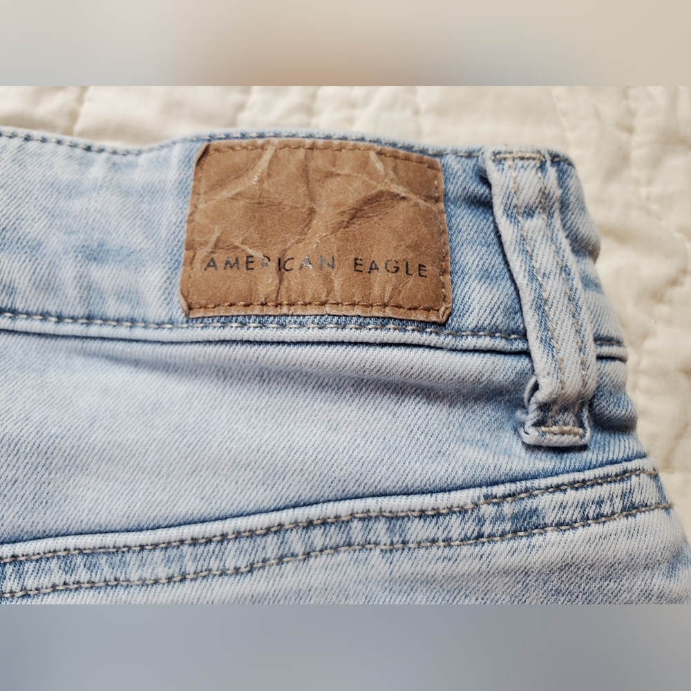 American Eagle Outfitters Light Blue Denim Skirt Size 0 - Picture 7 of 8